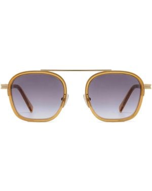 ZEGNA Round-Frame Sunglasses - Yellow