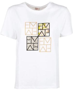Marella Emme Graphic-Embellishment T-Shirt - White