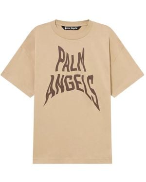 Palm Angels Palm Distorted T-Shirt - Natural