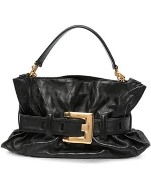 Balmain Handtasche Aus Leder - Schwarz