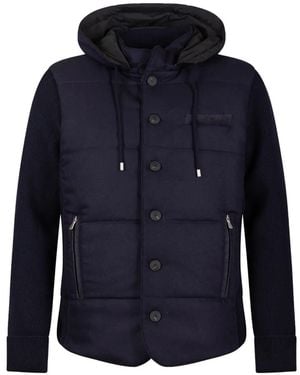 Gran Sasso Hooded Quilted Jacket - Blue
