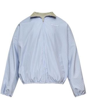 we11done Striped Dolman Jacket - Blue