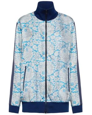 Pierre Louis Mascia Chaqueta Con Brocado Floral - Azul
