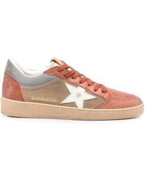 Golden Goose Ball Star Panelled Trainers - Pink