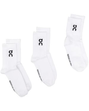 On Shoes Calzini High 3P - Bianco