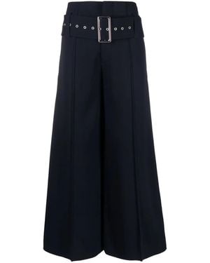 10 Corso Como Wide-Leg Belted-Wais Pants - Blue