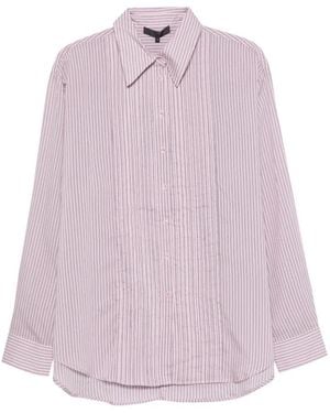 Tibi Striped Button-Down Shirt - Pink