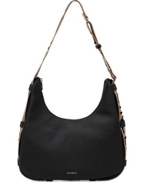 Coccinelle Logo Zip Tote Bag - Nero