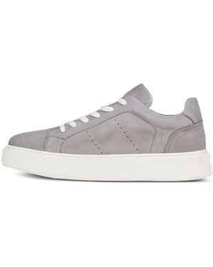 Poche Paris Perforated Suede Sneakers - White