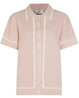 Fendi Ff Crochet Jumper - Pink