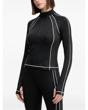 Under Armour Long-Sleeve Piped-Trim Top - Black