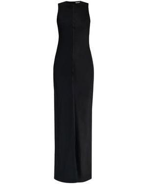Ami Paris Sleeveless Midi Dress - Black