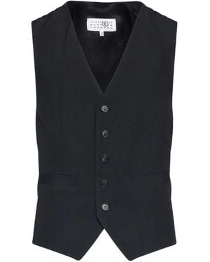 MM6 by Maison Margiela Single-Breasted Waistcoat - Black