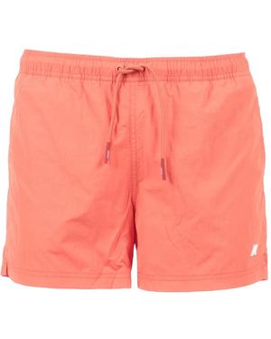 K-Way Logo Beach Shorts - Pink