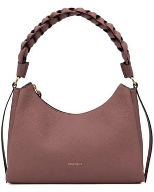 Coccinelle Small Boheme Braided-Handle Tote Bag - Purple