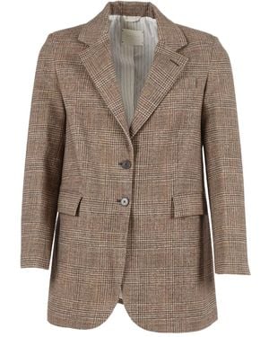 Circolo 1901 Karierter Blazer mit zwei Knöpfen - Braun