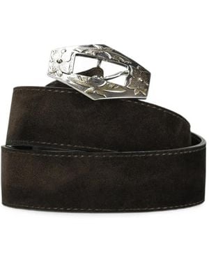 Fortela Yuchi Suede Belt - Black