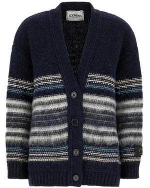 Iceberg Striped Cardigan - Blue