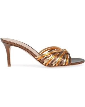 Gianvito Rossi Vyna Mules - Metallic