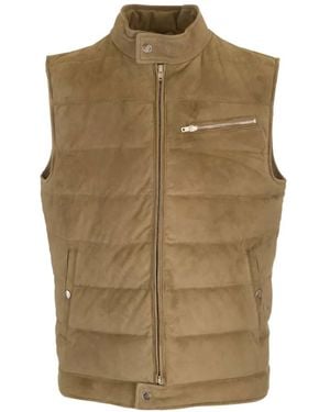 Al Duca d'Aosta Gilet En Daim - Green
