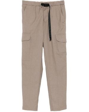 White Sand Cargo Belted Trousers - Natural
