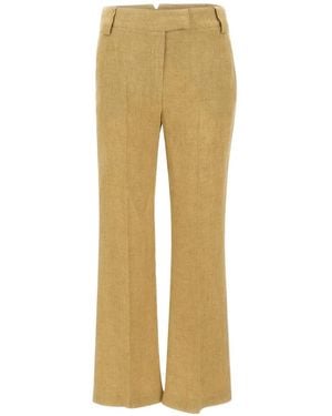 Marella Pantalon Acciaio À Ceinture - Natural