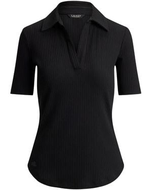Ralph Lauren T-Shirt En Maille Nervurée - Black