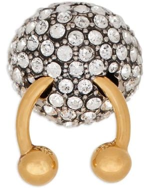 Balmain Rhinestone-Embellished Ring - White