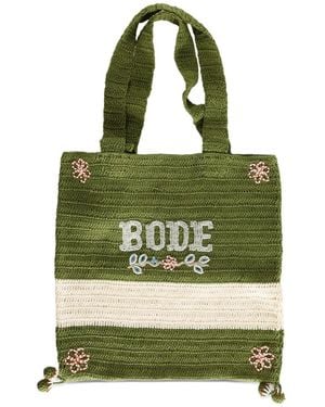 Bode Bolso Shopper Marsh De Ganchillo - Verde