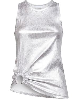 Rabanne Asymmetric-Hem Top - White