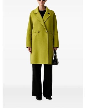 Joop! Double-Breasted Notched-Lapels Coat - Green