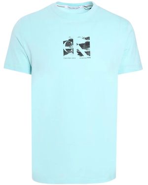 Calvin Klein T-Shirt mit Logo-Print - Blau