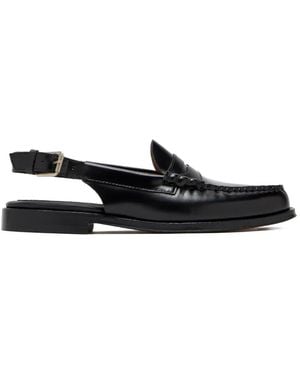 G.H. Bass & Co. Leather Slingback Loafers - White