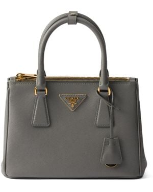Prada Small Galleria Shoulder Bag - Grey