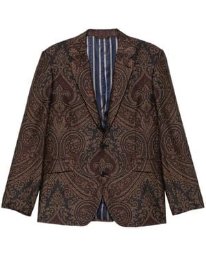 Etro Paisley-Print Blazer - Brown