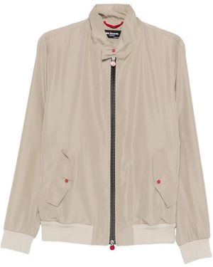 Kiton High-Neck Bomber Jacket - Natural