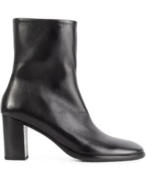 Marsèll Norma Side-Zip Heeled Ankle Boots - Black