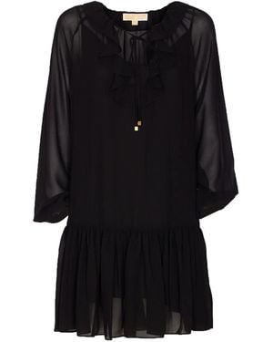 MICHAEL Michael Kors Kleid Mit Rüschen - Schwarz
