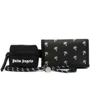 Palm Angels Palm Tree Print Lanyard Wallet - White