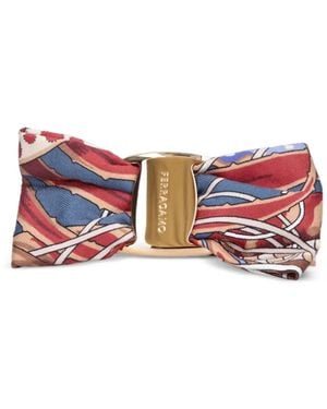 Ferragamo Barrette À Nœud - White