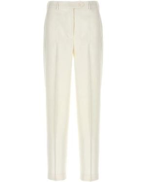 Kiton Tapered-Leg Pants - White