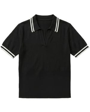 Aether Pavo Stripe-Trim T-Shirt - Black