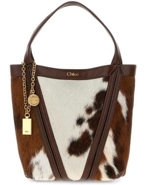 Chloé Small Spin Tote Bag - Brown