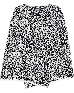 COMME DES GARÇON BLACK Leopard-Print Jumper - Black