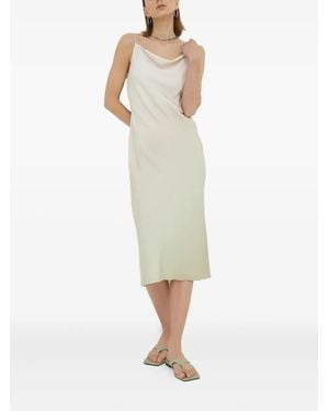 Samsøe & Samsøe Cowl-Neck Midi Dress - White