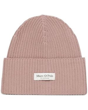 Marc O' Polo Ribbed-Knit Beanie - Pink