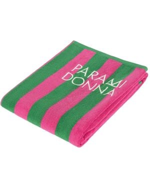 Paramidonna Striped Beach Towel (100Cm X 170Cm) - Green