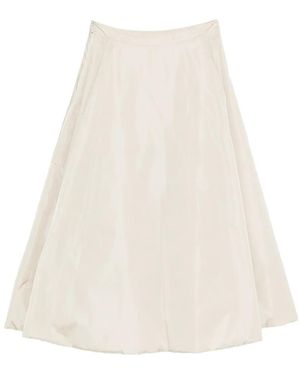 Add Wattierter Rock in A-Linie - Weiß