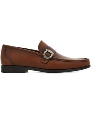 Ferragamo Gancini Saddle Loafers - Brown