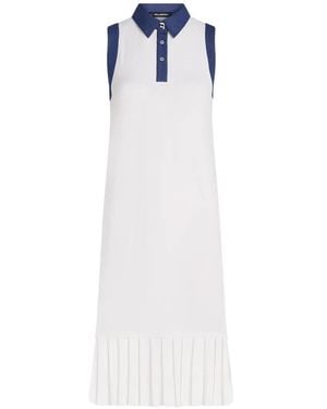 KARL LAGERFELD Ikon Pleated-Hem Mini Dress - White